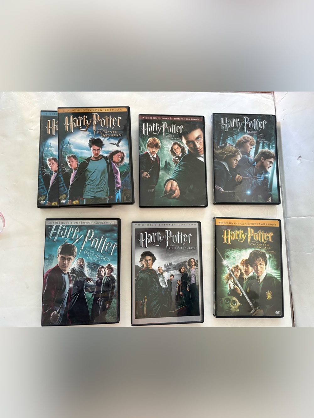 Lot of 7 Warner Bros. Harry Potter DVD Case - Black & Blue